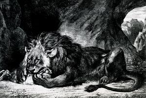 EUGENE DELACROIX-1832 LION DE L ATLAS
